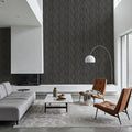 Swaying Lines, Coal Mural Wallpaper - room preview 06