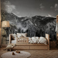 Olympic Mountains Mural Wallpaper - room preview 06