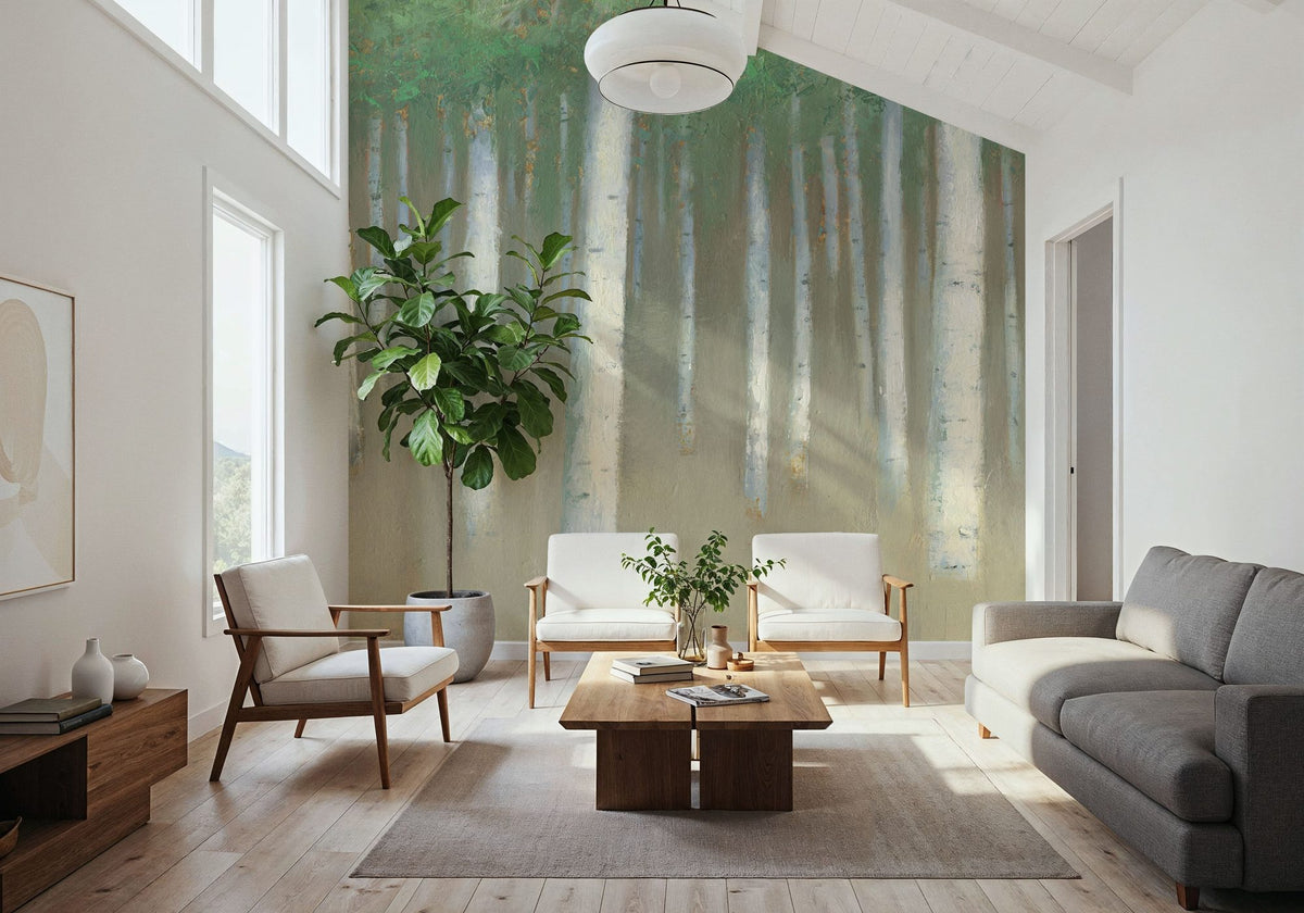 Summer Birch Mural Wallpaper - room preview 06