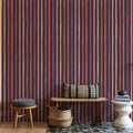 Bloom Lines Purple Mural Wallpaper - room preview 06