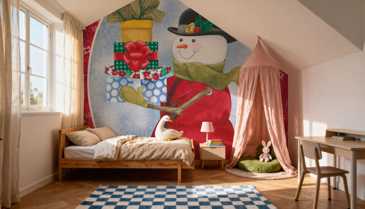 Main Street Christmas VIII Mural Wallpaper - room preview 06