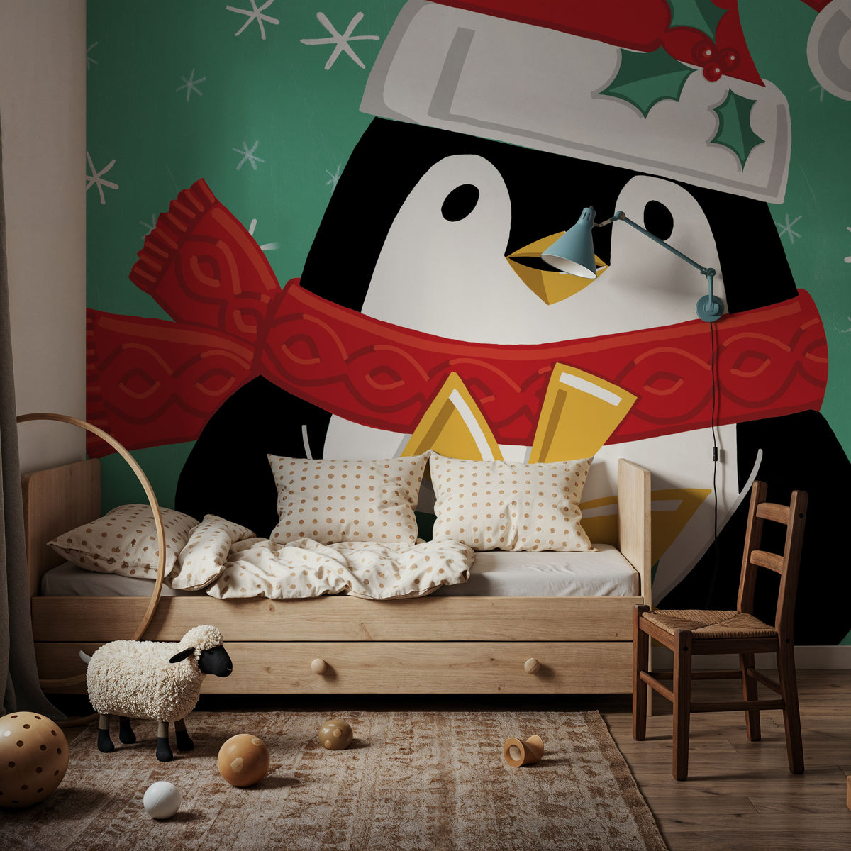 Festive Christmas X Mural Wallpaper - room preview 06