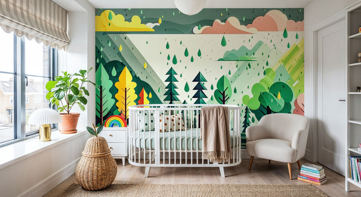 Fantasy Forest Summer Mural Wallpaper - room preview 06