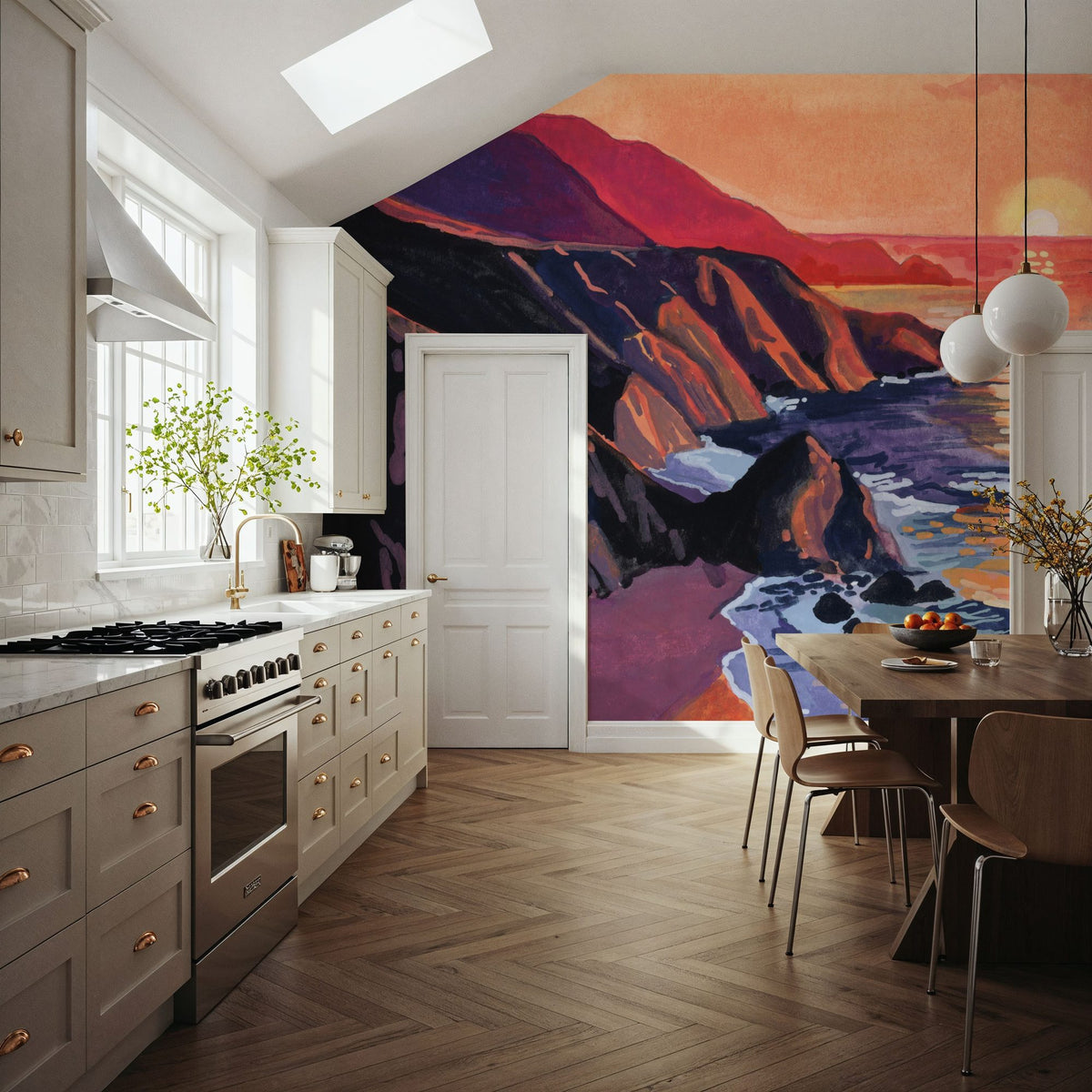 Sunset on the Sandy Dune Mural Wallpaper - room preview 06