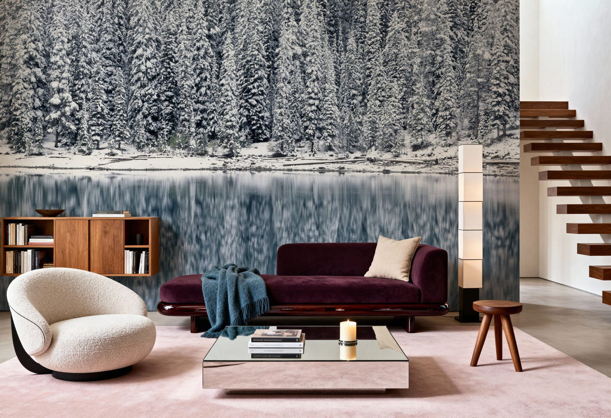 Moraine Lake Mural Wallpaper - Neutral Tone - room preview 06