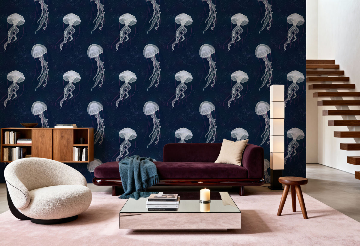 Jellyfish Zen Mural Wallpaper - room preview 06