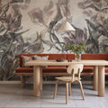 Tulips Feast, White Mural Wallpaper - room preview 06