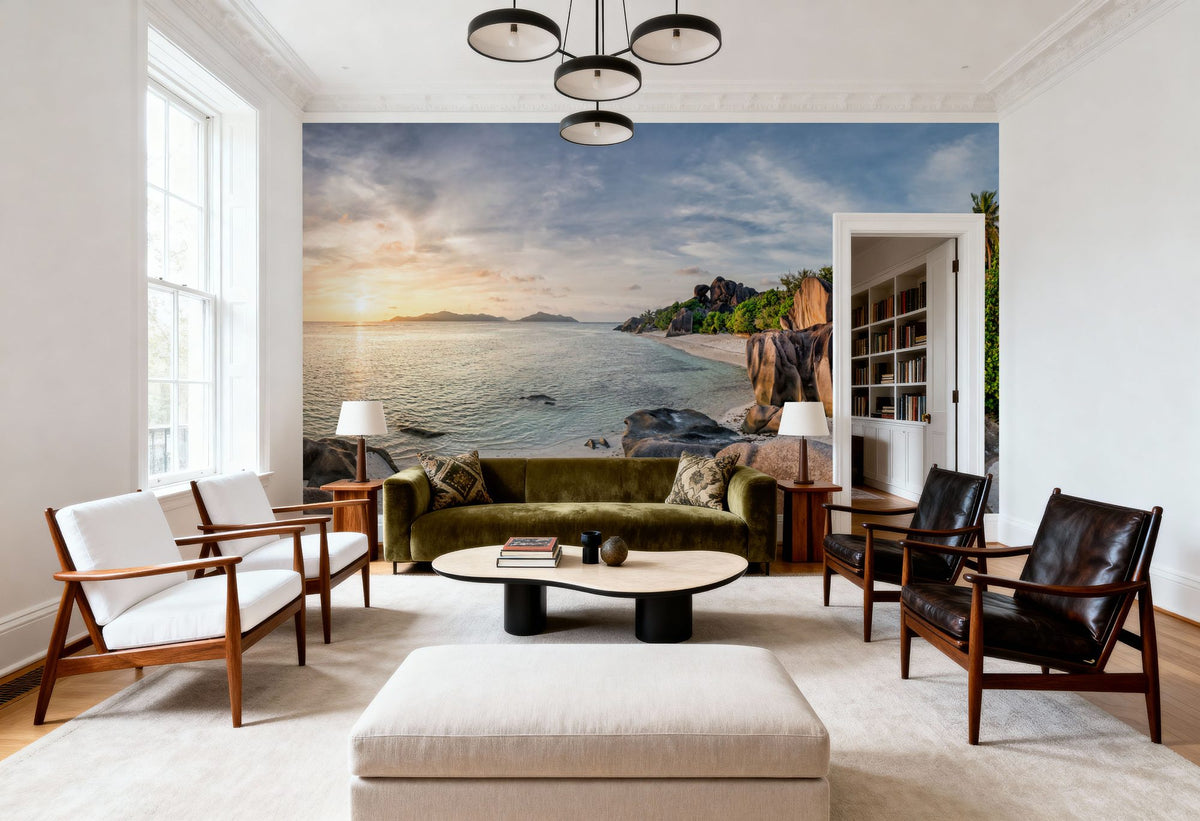 Sunset Beach Mural Wallpaper - room preview 06