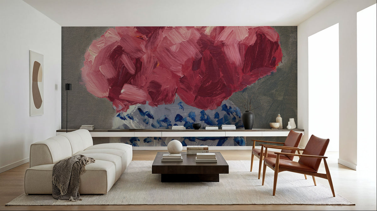 Peonies in Chinoiserie Vase Country Traditions Mural Wallpaper - room preview 06