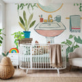 Urban Jungle Bath III Pet Mural Wallpaper - room preview 06