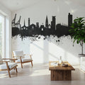 Southampton England Skyline Black & White Mural Wallpaper - room preview 06