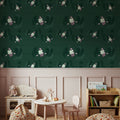 Lazy Paddle, Emerald Mural Wallpaper - room preview 06