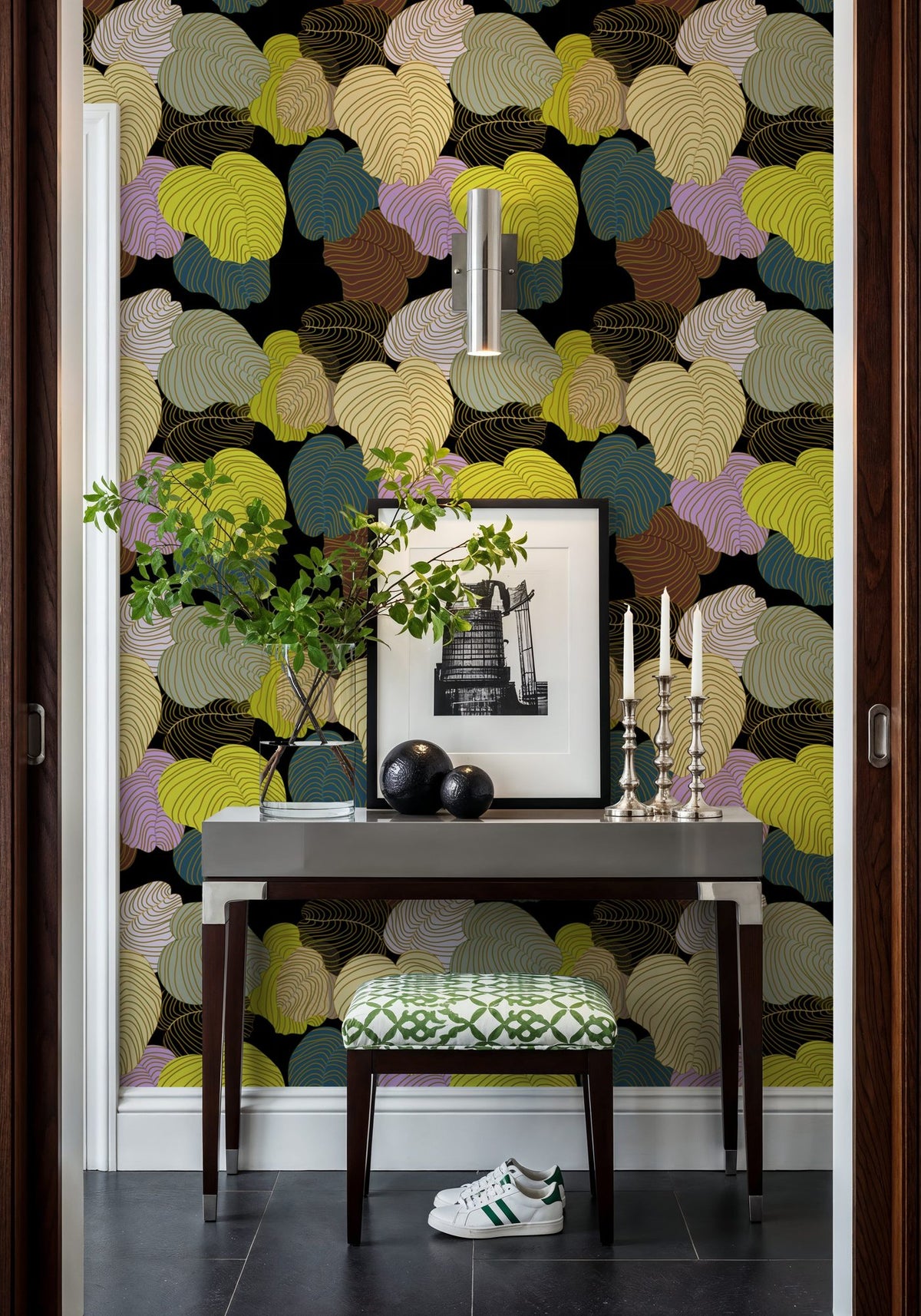 Funky Leaves Mural Wallpaper - room preview 06