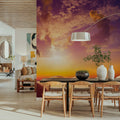 Tropical Twilight Silhouette Mural Wallpaper - room preview 06