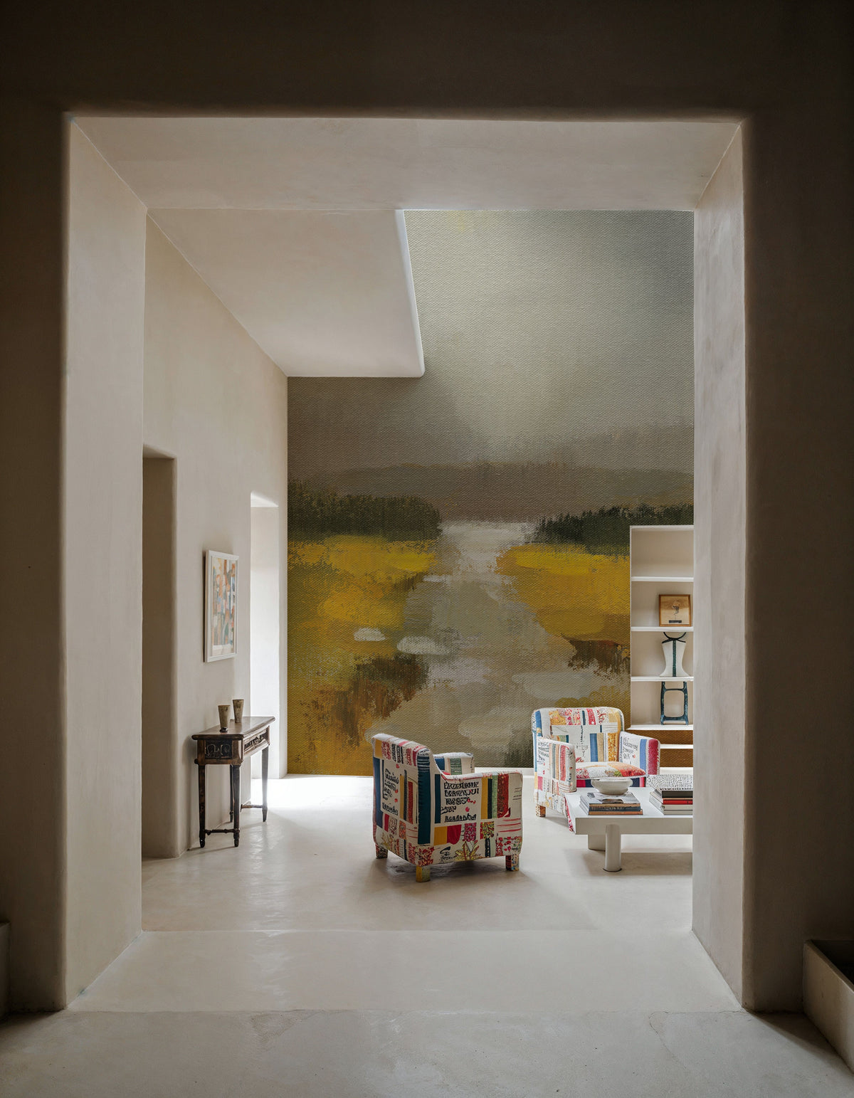 Fog and Golden Fields Mural Wallpaper - room preview 06