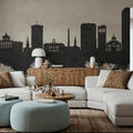 Lexington Kentucky Skyline Concrete Mural Wallpaper - room preview 06