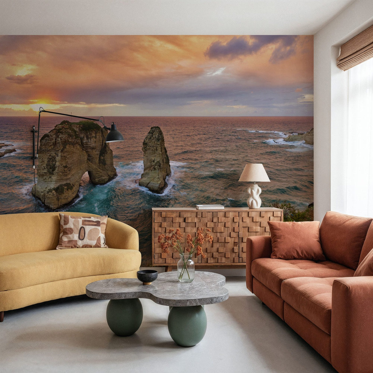 Sunset Sentinels Mural Wallpaper - room preview 06