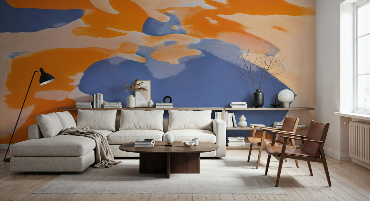 Gemini Orange Mural Wallpaper - room preview 06