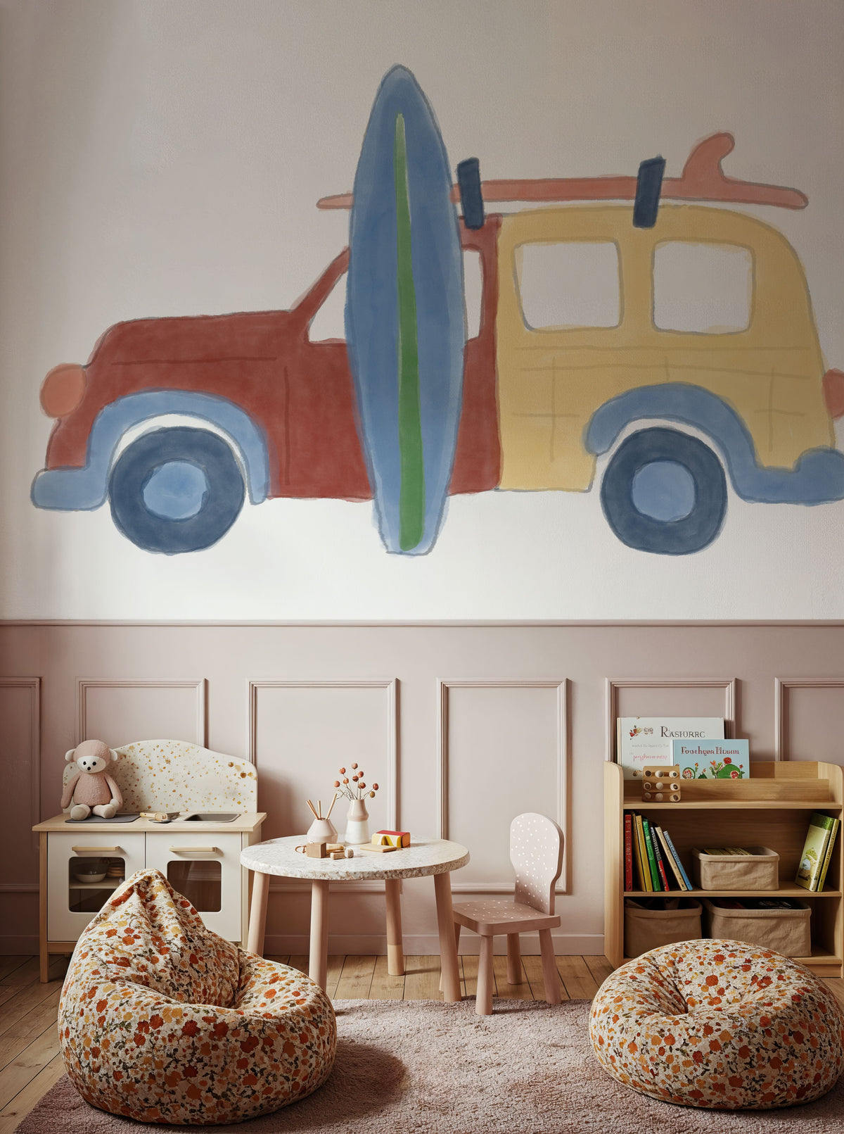Surf Bus No.4 Mural Wallpaper - room preview 06