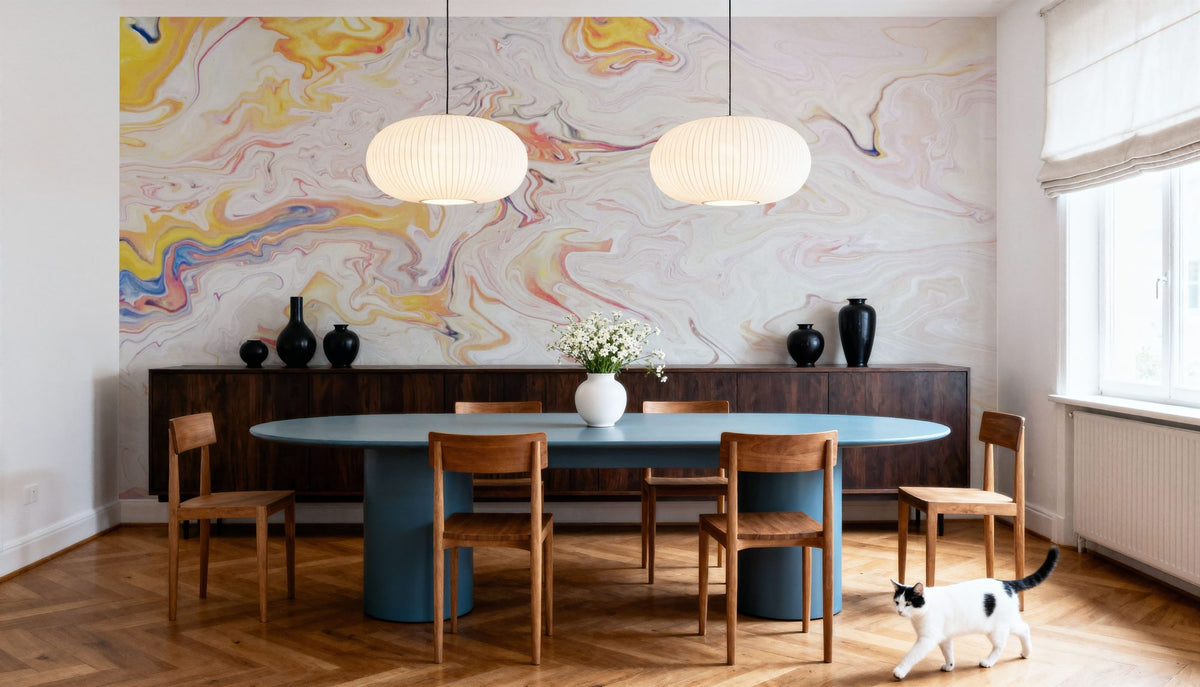 Sunset Marble Mural Wallpaper - room preview 06