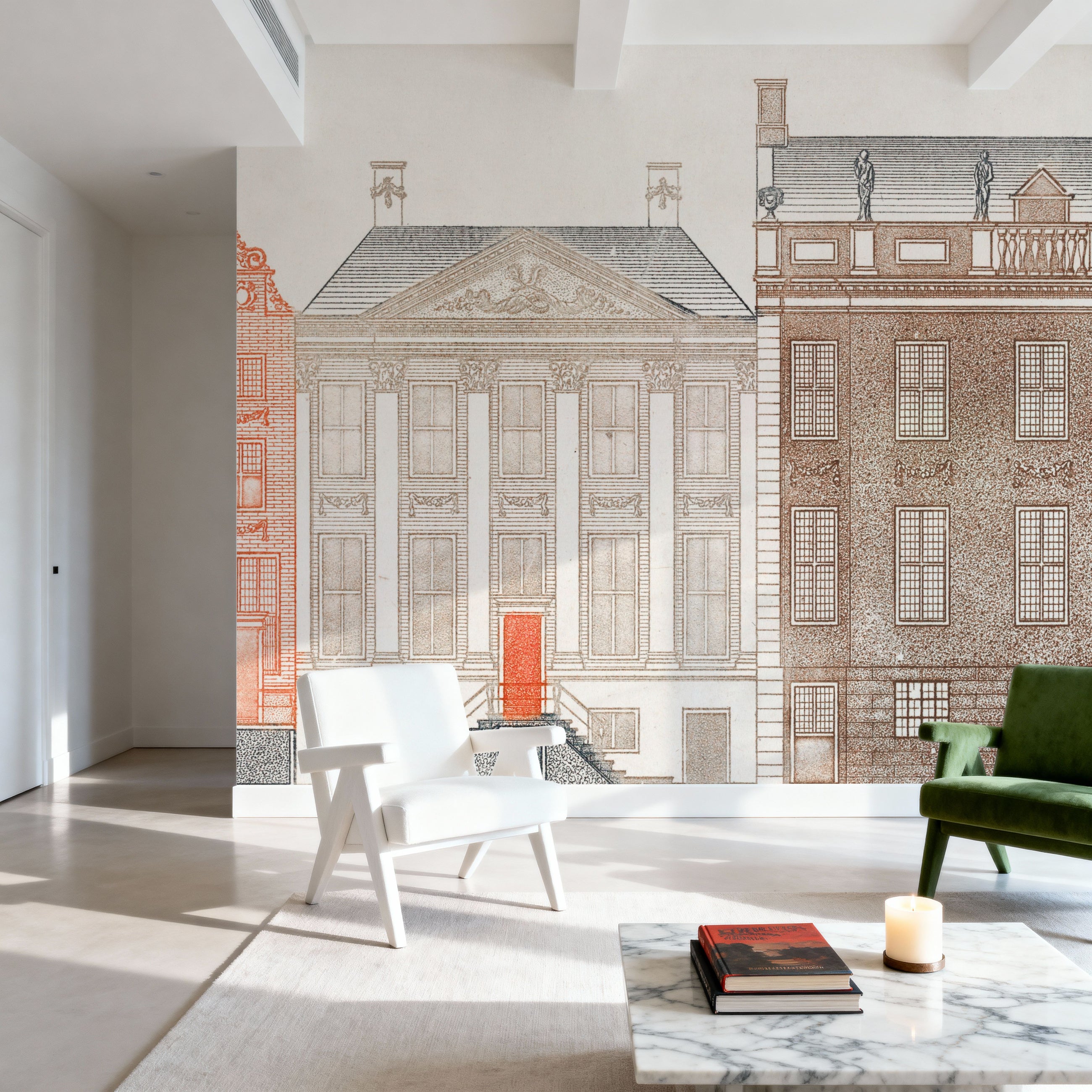 Amsterdam Canal Houses II Mural Wallpaper