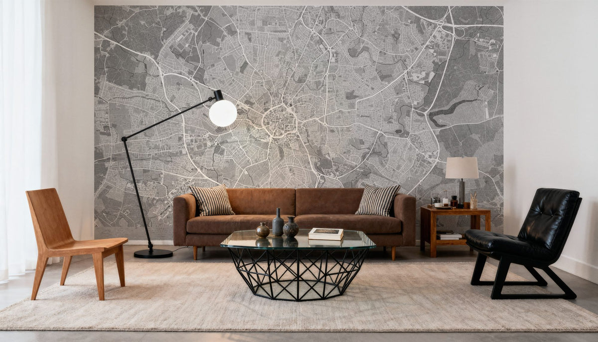 Coventry Grey Mural Wallpaper - room preview 06