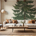 Winter Pine Tree Mural Wallpaper - room preview 06