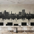 Savannah Georgia Skyline Concrete Mural Wallpaper - room preview 06