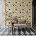 Fall Harvest White Mural Wallpaper - room preview 06