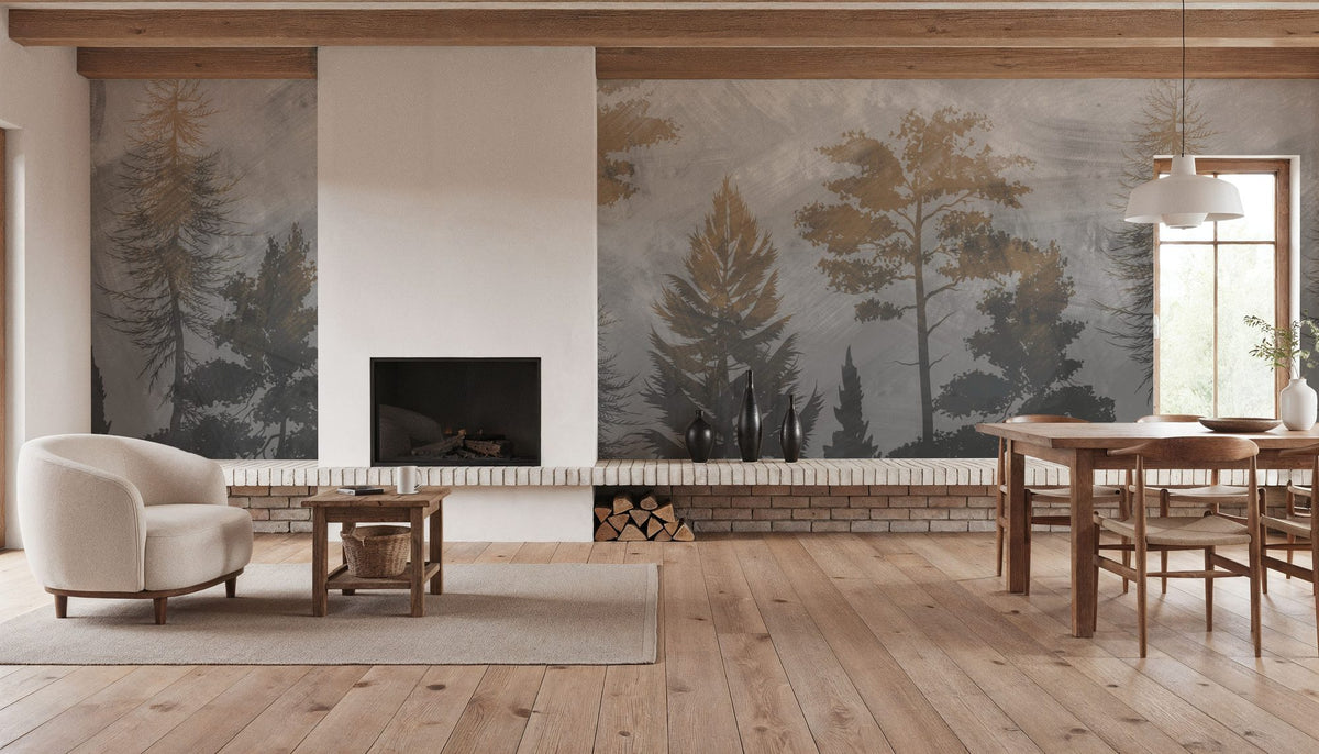 Canadian Mountains Mural Wallpaper - room preview 06
