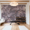 Big Orchids Purple Mural Wallpaper - room preview 06