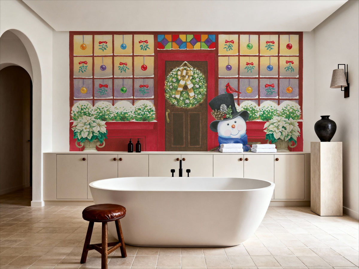 Main Street Christmas III Mural Wallpaper - room preview 06