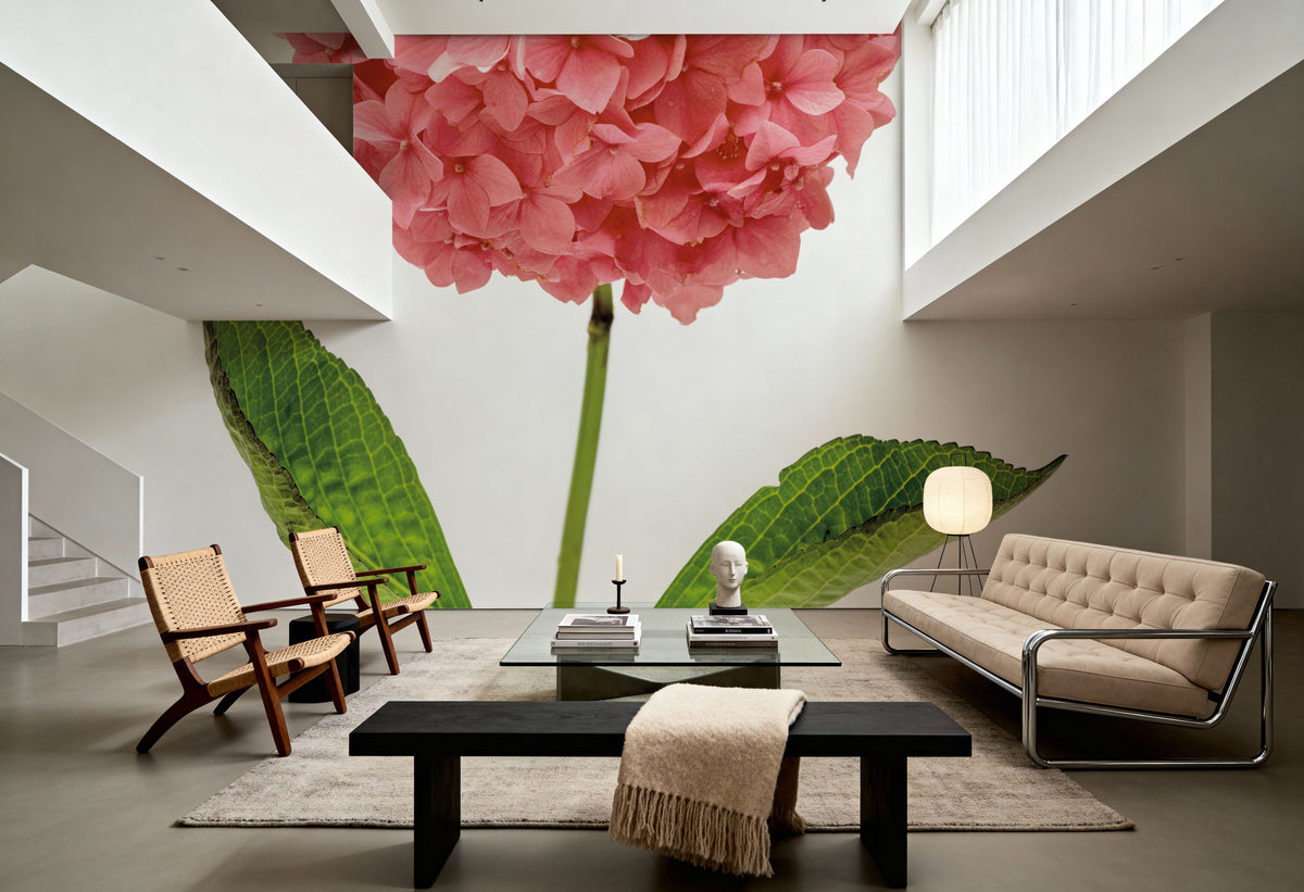 Providence Hydrangea I Mural Wallpaper - Light Tone - room preview 06