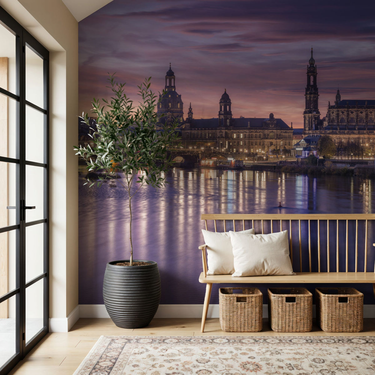 Twilight Skyline Mural Wallpaper - room preview 06