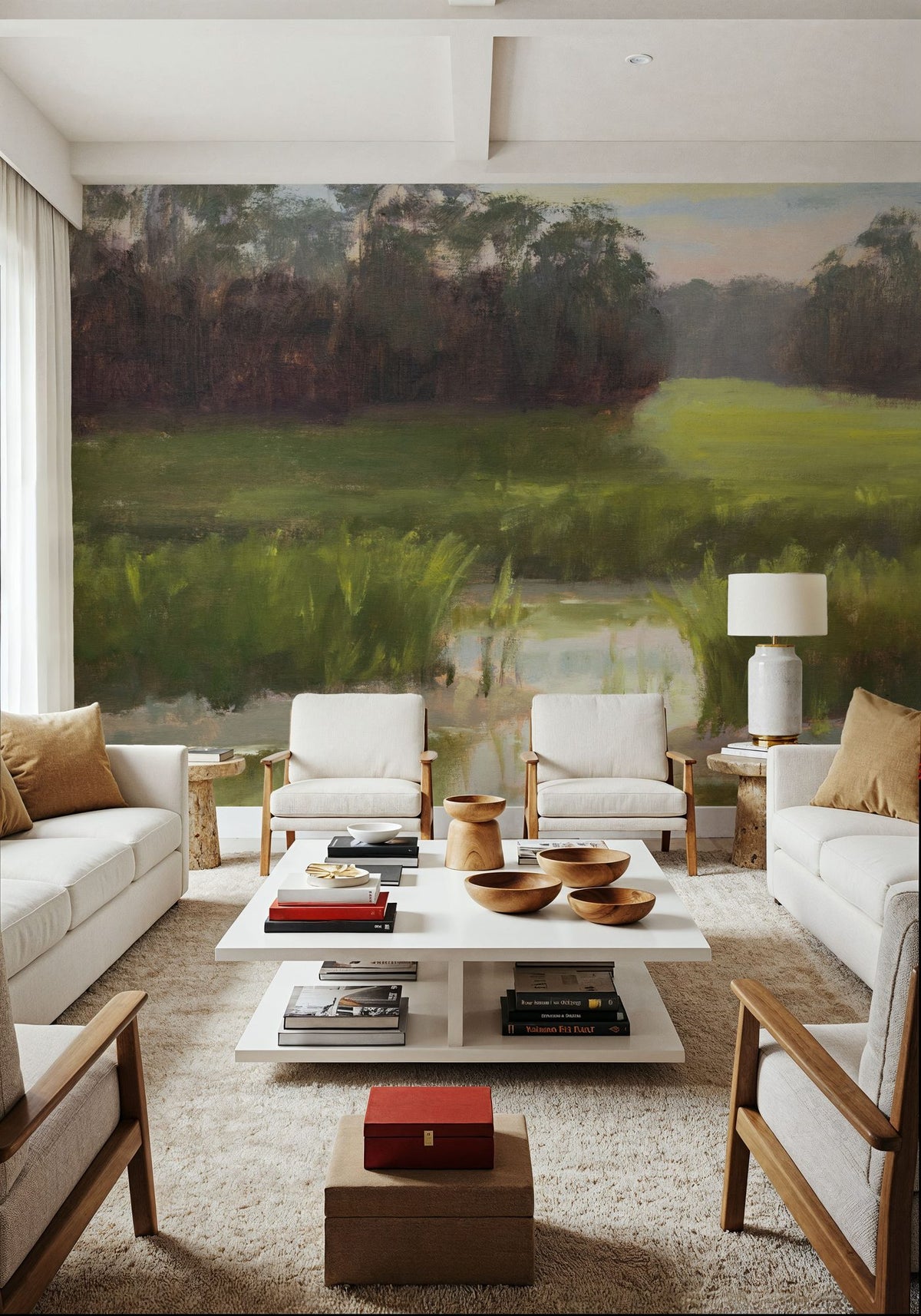 Sunrise Over the Marshes Mural Wallpaper - room preview 06