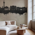 Galaţi Romania Skyline Concrete Mural Wallpaper - room preview 06
