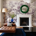 Watercolor Peonies WInter Mural Wallpaper - room preview 06