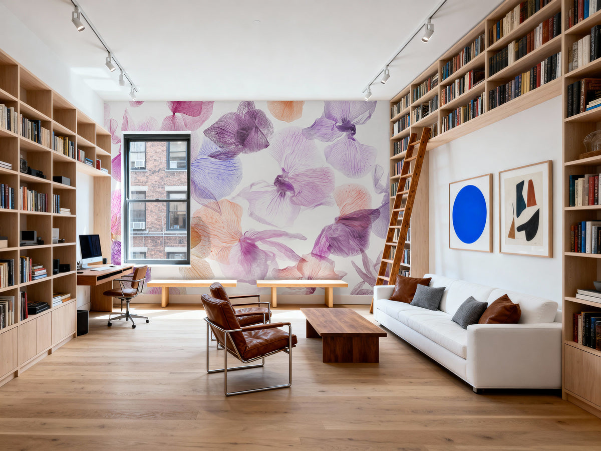Dancing Orchids Mural Wallpaper - room preview 06
