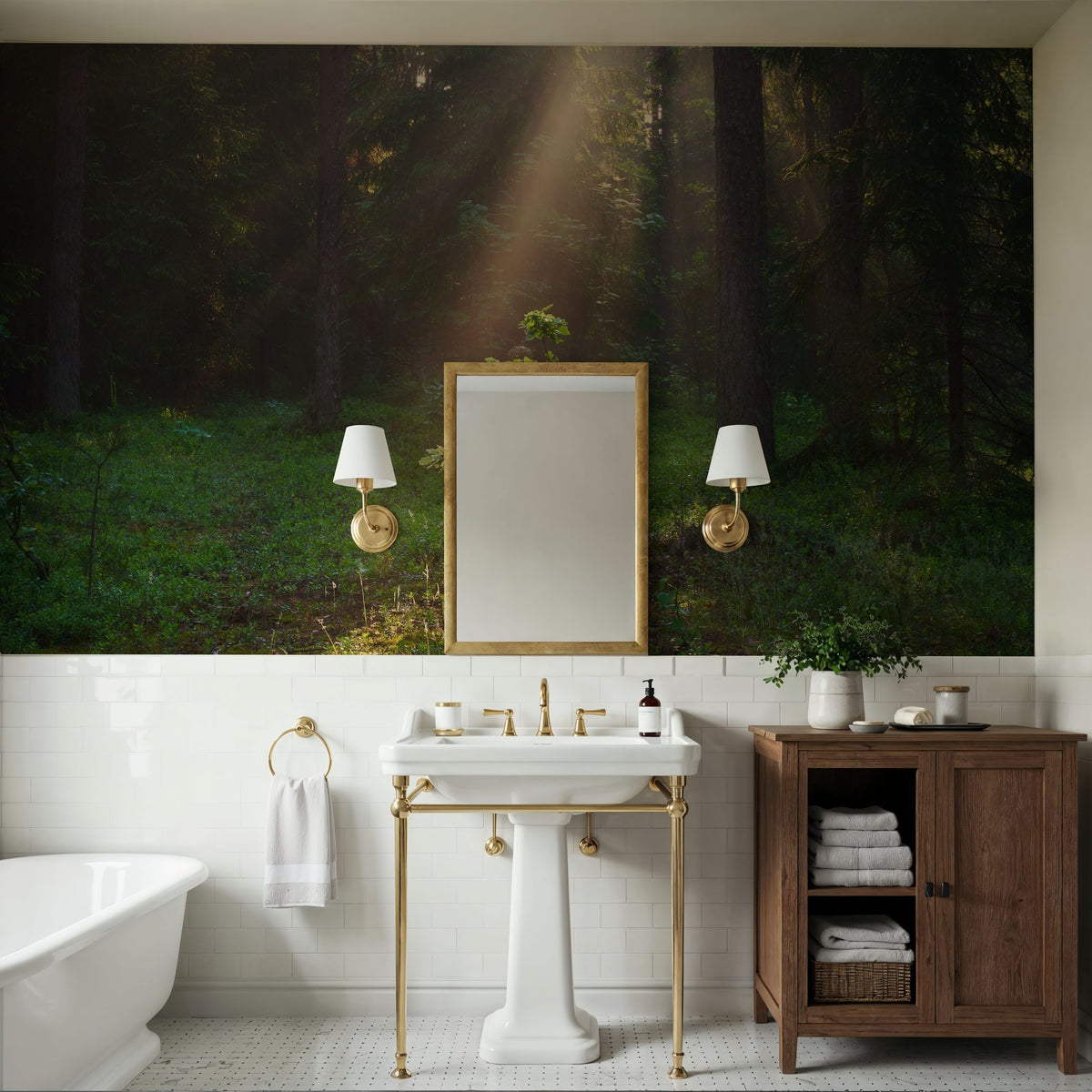 All Alone Tree Mural Wallpaper - room preview 06