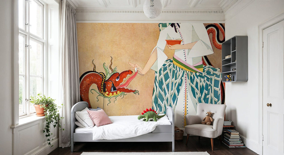 Vintage Fashion Cover IX Mural Wallpaper - room preview 06