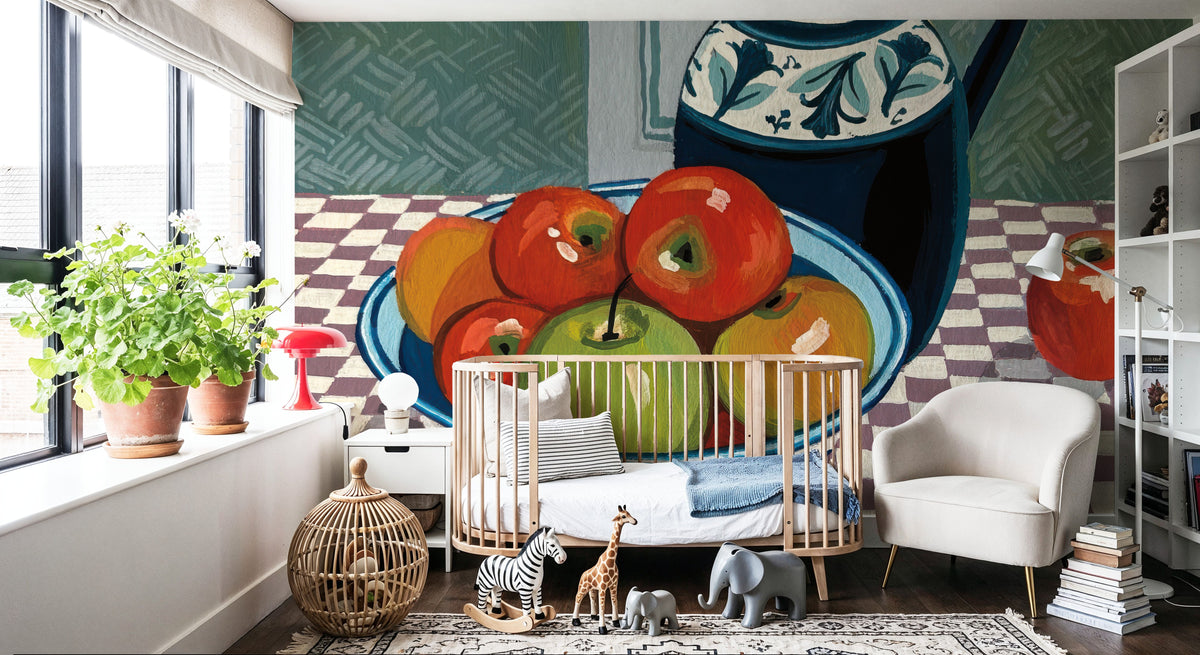 Bowl of Apples Mural Wallpaper - room preview 06