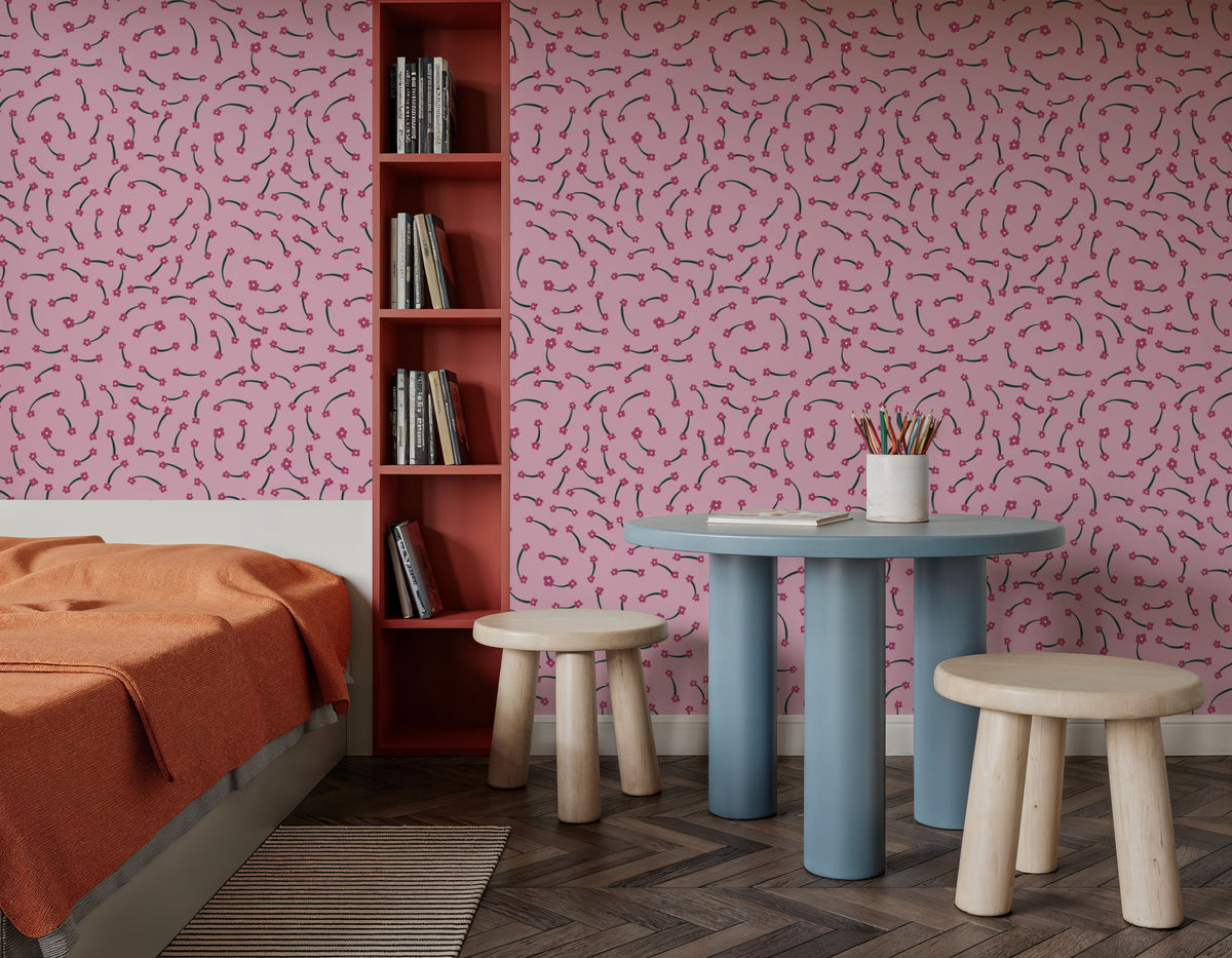 Floral Connection Mural Wallpaper - room preview 06