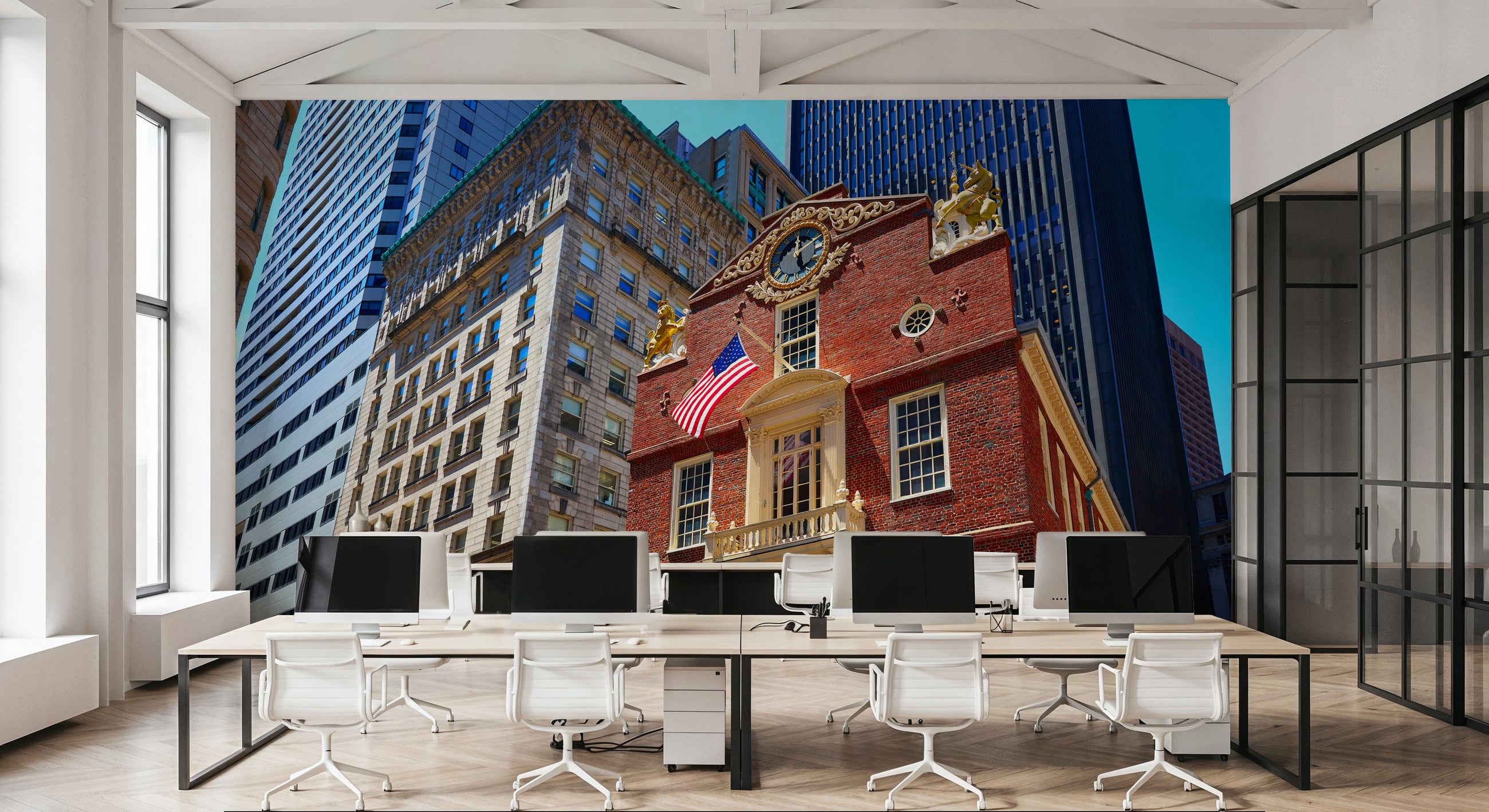 Boston Old State House Mural Wallpaper
