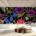 The Rabbits View Dark Mural Wallpaper - room preview 06