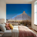 Desert Monuments Blue Gradient Mural Wallpaper - room preview 06