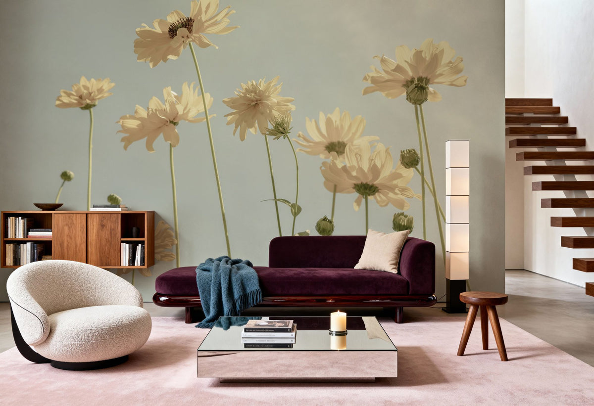 Yellow and Sky Mural Wallpaper - room preview 06