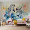 Dolphins - Spirit Animals Series Mural Wallpaper - room preview 06