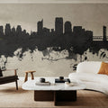 Sacramento California Skyline Concrete Mural Wallpaper - room preview 06