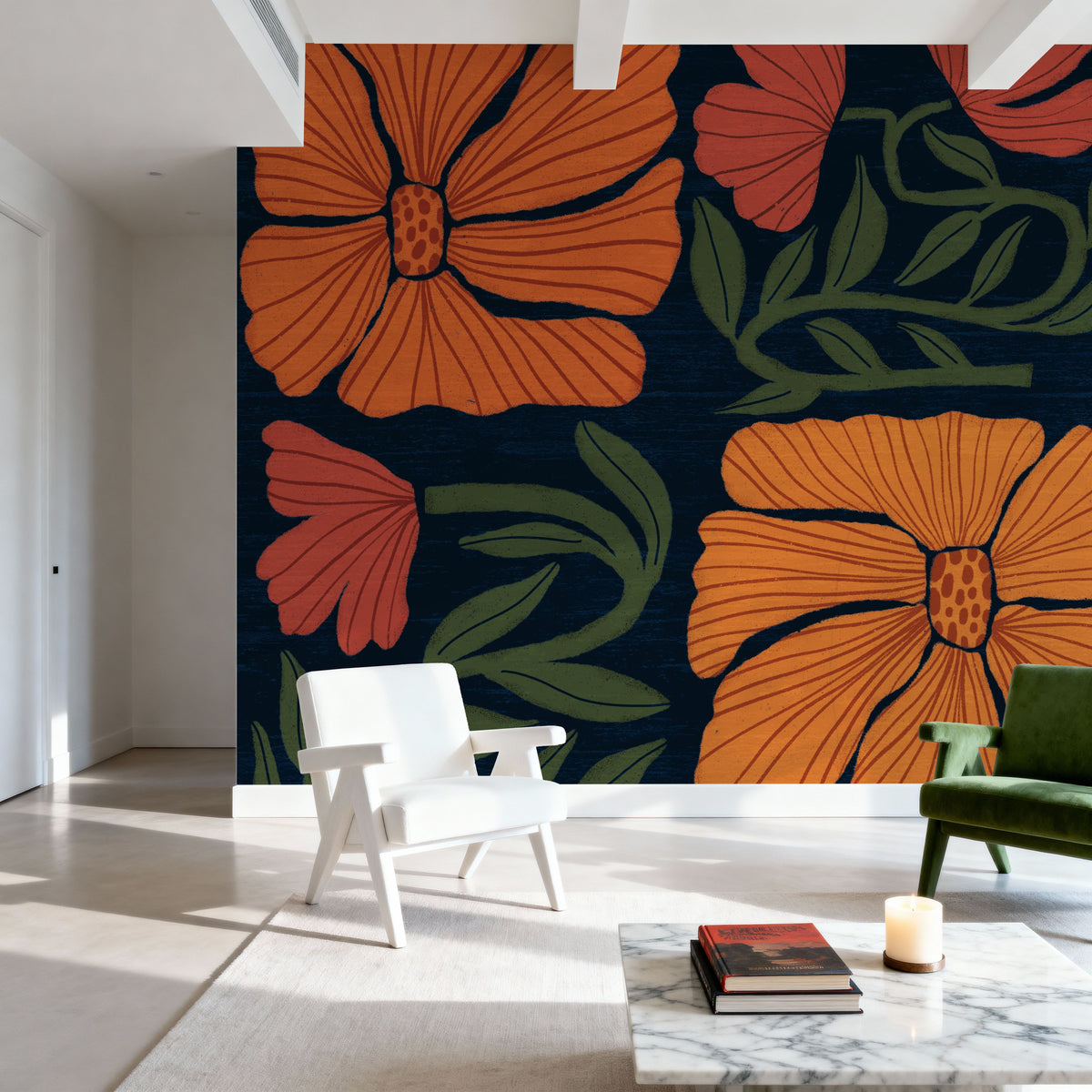 Modern Blooms III Mural Wallpaper - room preview 06