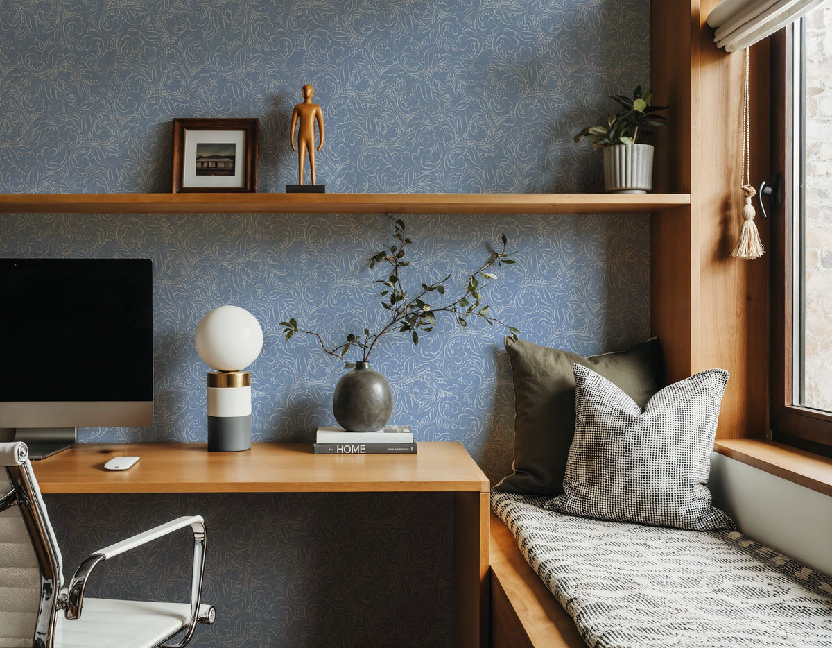 Catch the Breeze, Sky Blue Mural Wallpaper - room preview 06